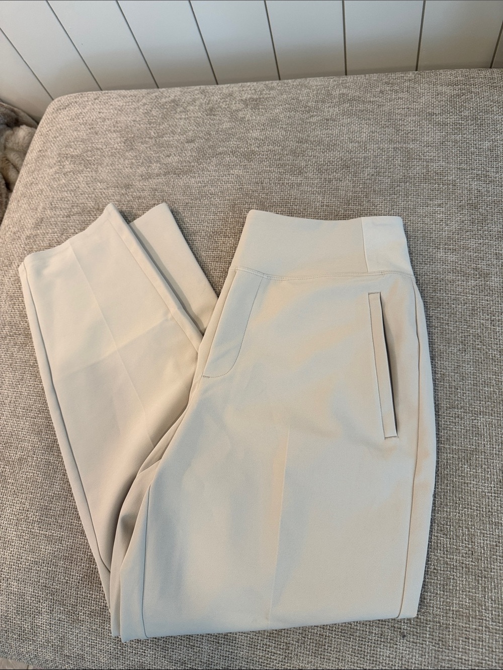 Athleta Light Cream High-Rise pants